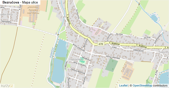 Bezručova - mapa ulice