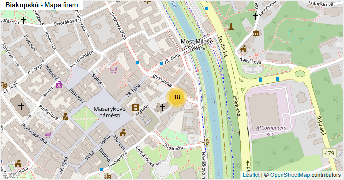 Biskupská - mapa firem