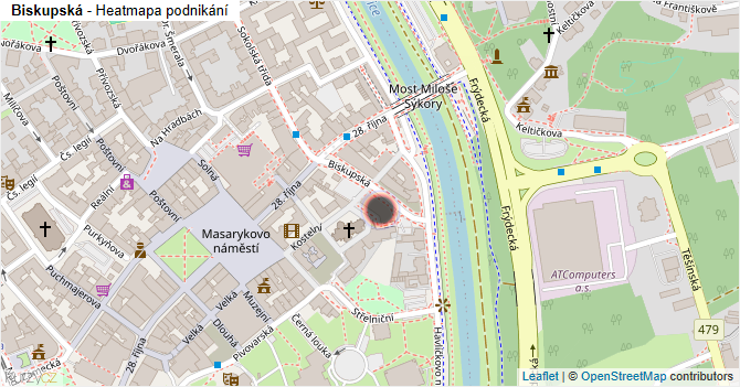 Biskupská - mapa podnikání
