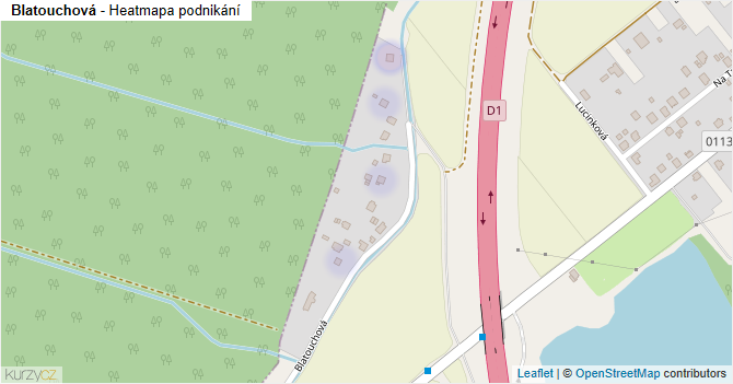 Blatouchová - mapa podnikání
