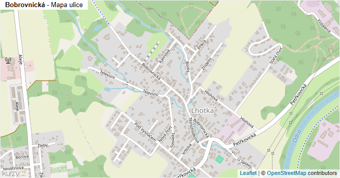 Bobrovnická - mapa ulice