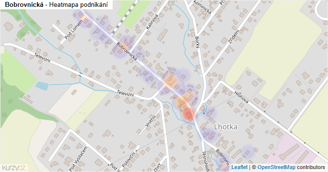 Bobrovnická - mapa podnikání