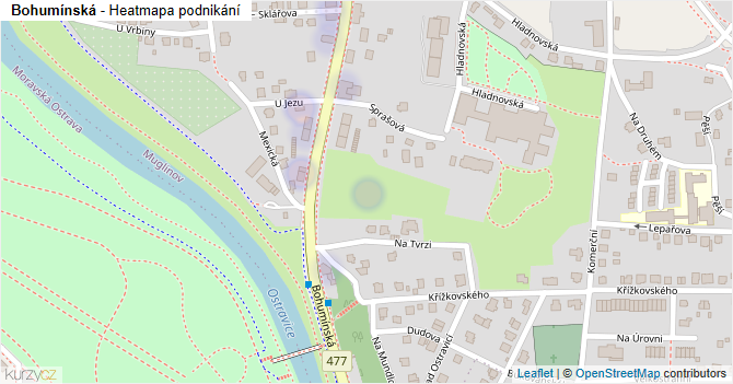 Bohumínská - mapa podnikání