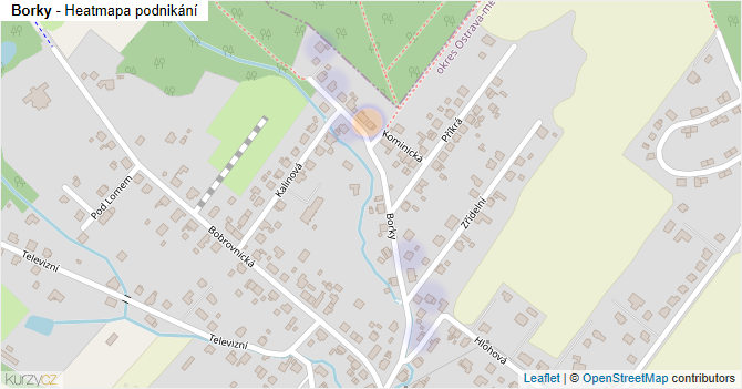 Borky - mapa podnikání