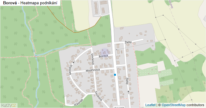 Borová - mapa podnikání