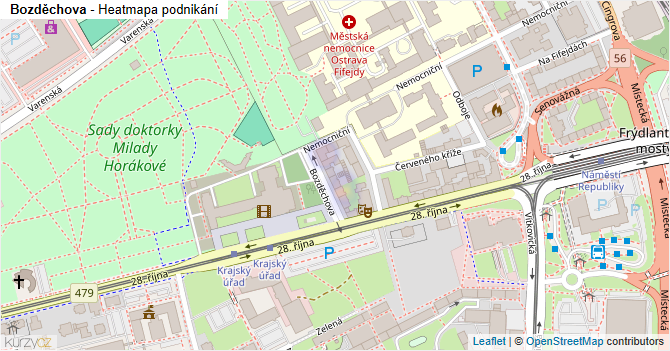 Bozděchova - mapa podnikání