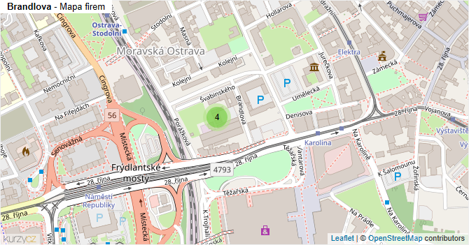 Brandlova - mapa firem