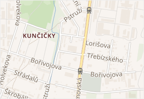 Brusova v obci Ostrava - mapa ulice