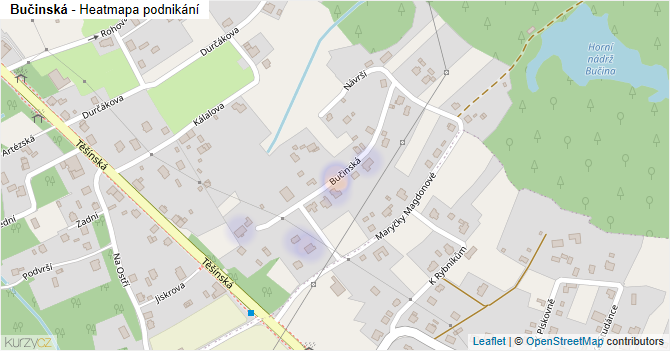 Bučinská - mapa podnikání