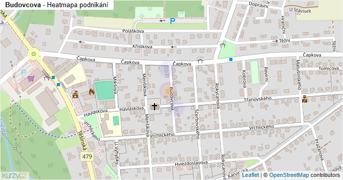 Budovcova - mapa podnikání