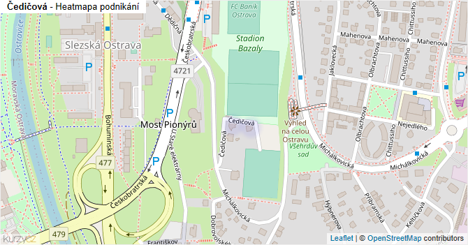 Čedičová - mapa podnikání