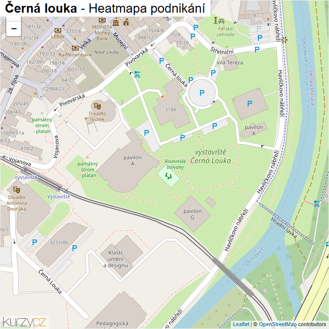 Mapa Černá louka - Firmy v ulici.