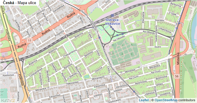 Česká - mapa ulice