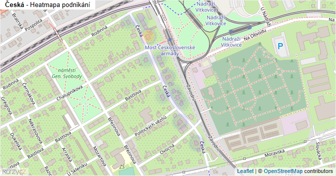 Česká - mapa podnikání