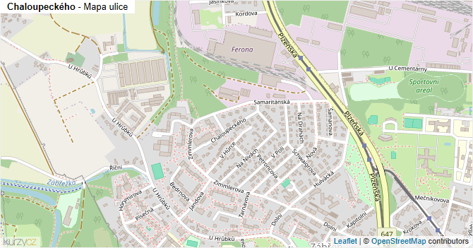 Chaloupeckého - mapa ulice