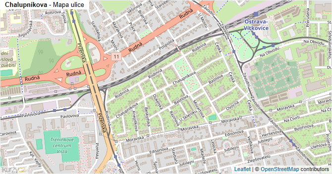 Chalupníkova - mapa ulice