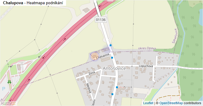 Chalupova - mapa podnikání