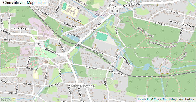 Charvátova - mapa ulice