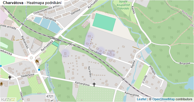 Charvátova - mapa podnikání