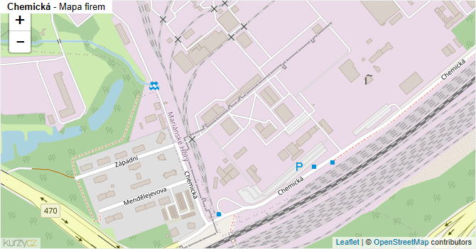 Chemická - mapa firem