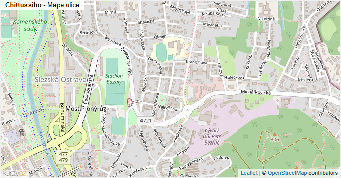 Chittussiho - mapa ulice