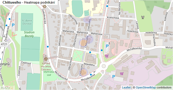 Chittussiho - mapa podnikání