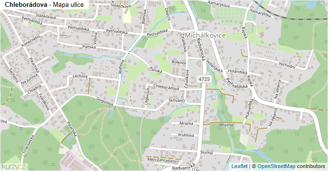 Chleborádova - mapa ulice