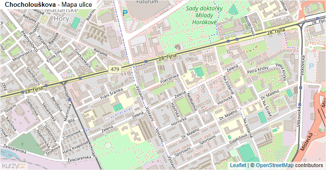 Chocholouškova - mapa ulice