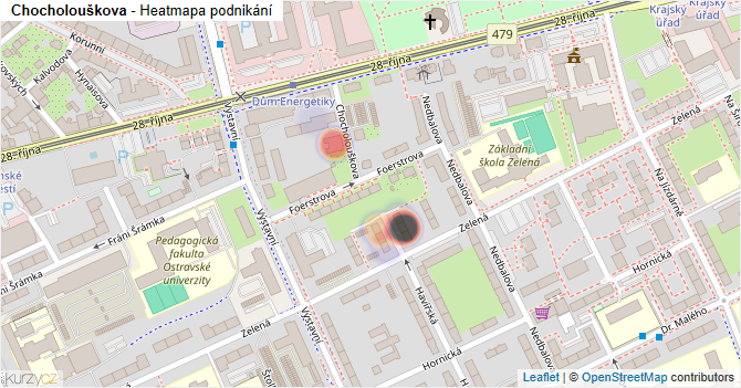 Chocholouškova - mapa podnikání