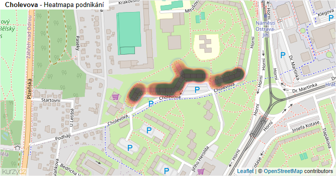 Cholevova - mapa podnikání