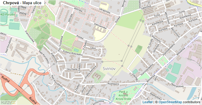 Chrpová - mapa ulice
