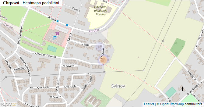 Chrpová - mapa podnikání