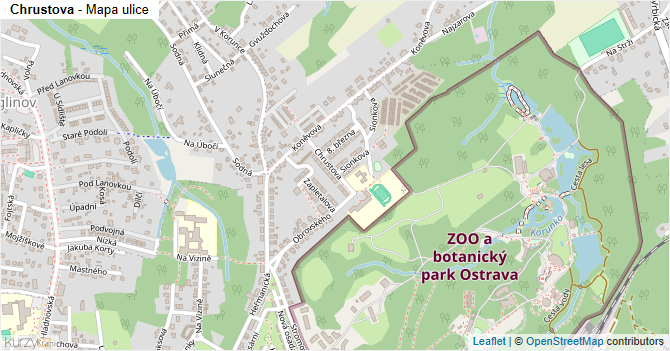 Chrustova - mapa ulice
