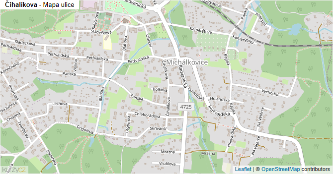Čihalíkova - mapa ulice