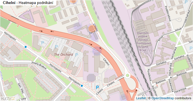 Cihelní - mapa podnikání