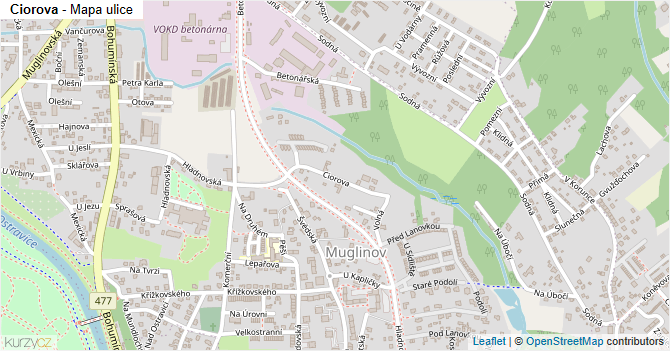 Ciorova - mapa ulice