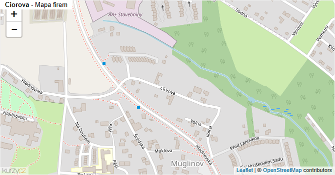 Ciorova - mapa firem