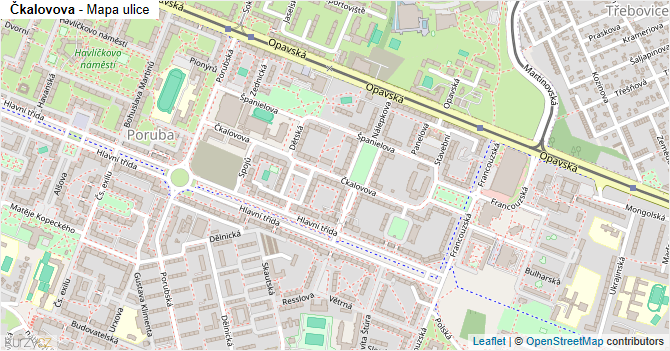Čkalovova - mapa ulice