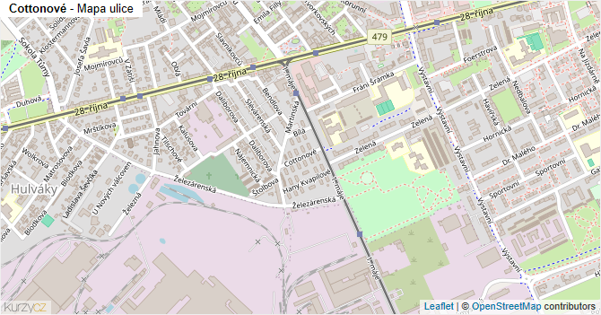 Cottonové - mapa ulice