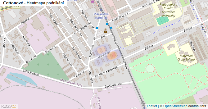 Cottonové - mapa podnikání