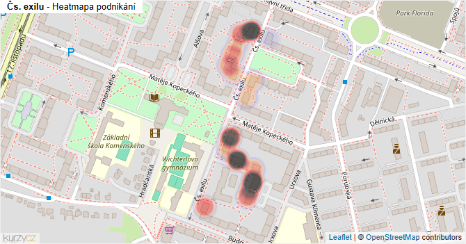 Čs. exilu - mapa podnikání