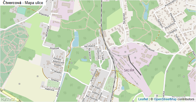 Čtvercová - mapa ulice