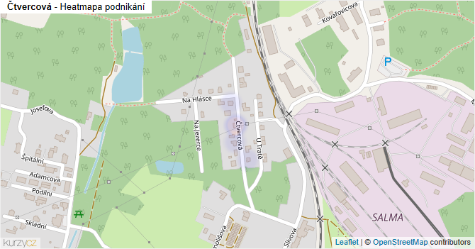 Čtvercová - mapa podnikání