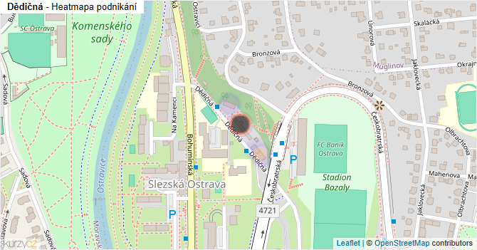 Dědičná - mapa podnikání