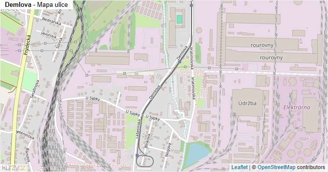 Demlova - mapa ulice