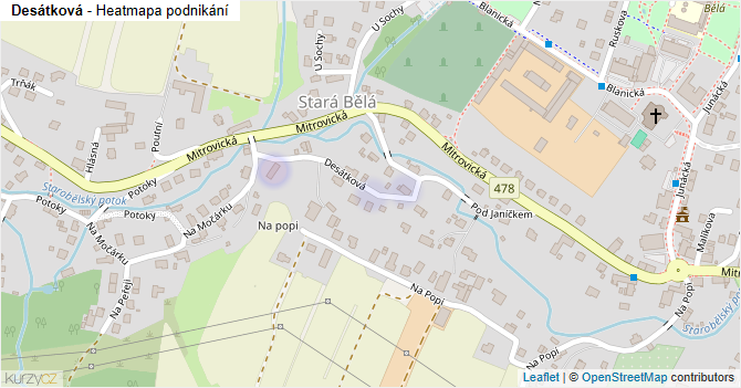 Desátková - mapa podnikání