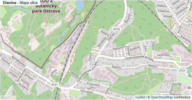 Dianina - mapa ulice
