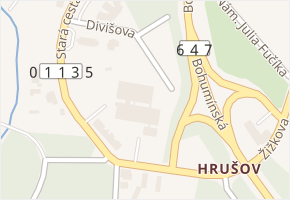 Divišova v obci Ostrava - mapa ulice