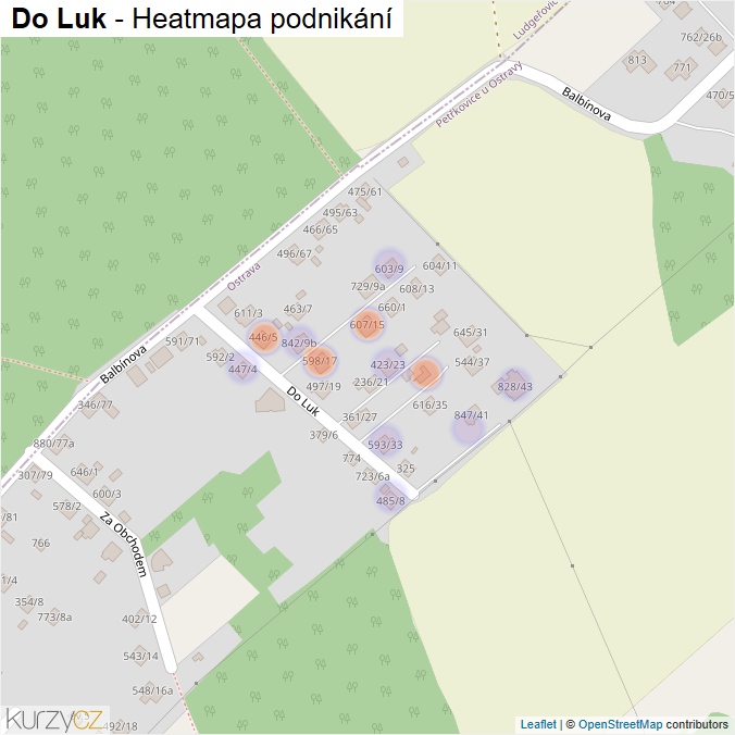 Mapa Do Luk - Firmy v ulici.