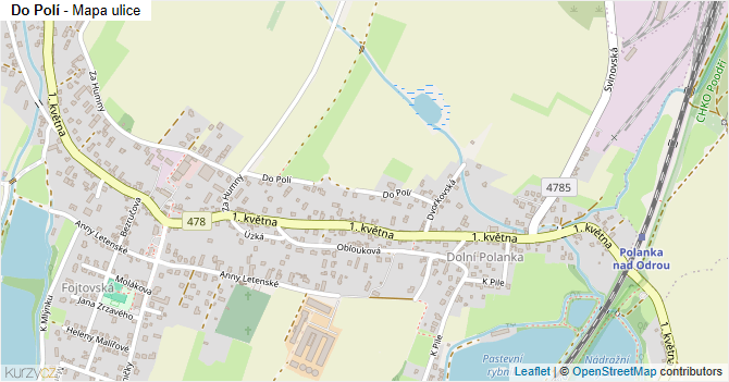 Do Polí - mapa ulice